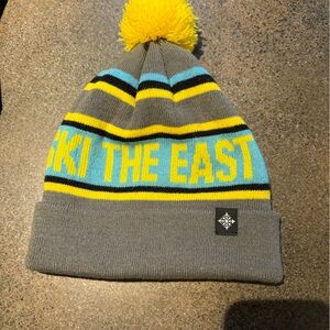 3 men’s winter hats - Ski The East, Patriots and FlyLow!! All in 1 batch